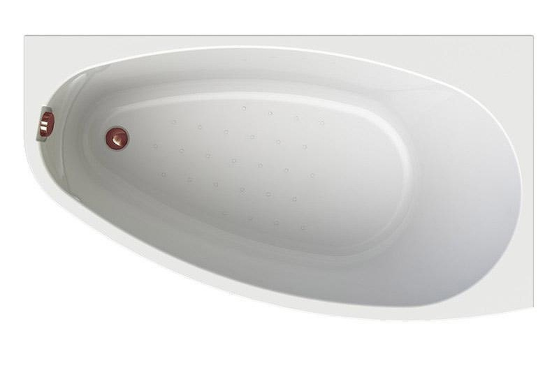 Акриловая ванна Radomir Орсини 160x90 R 1-01-4-2-1-032К цвет Белый со слив-переливом Бронза
