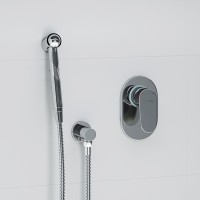 Гигиенический душ со смесителем WasserKRAFT Donau A15356 Хром латунь на стену