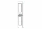 Шкаф пенал Stella Polar Кармела 36 SP-00002028 цвет Белое серебро