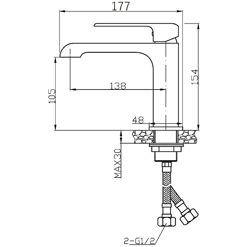 Смеситель для раковины Agger Magic A3012100