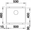 Кухонная мойка Blanco Subline 500-U 523433 Темная скала искусственный камень (литьевой мрамор) встраиваемый