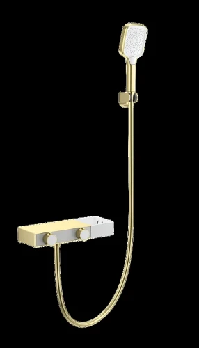 Смеситель для ванны Wonzon & Woghand WW-B2551-BG с термостатом цвет Брашированное золото