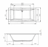 Акриловая ванна Marka One Aelita MG 200x100 01аэ2010 без гидромассажа