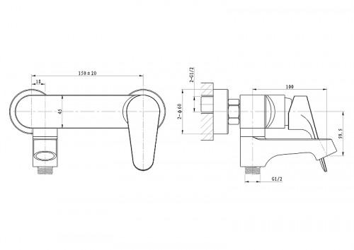 Смеситель для ванны Wonzon &amp; Woghand Balance WW-053101-CR цвет Хром