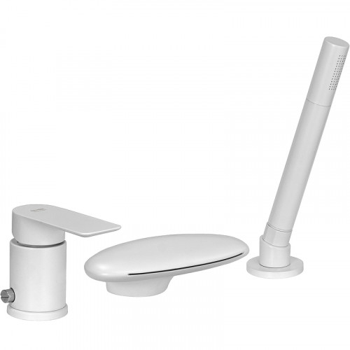 Смеситель на борт ванны Remer Infinity I07UFBO Белый матовый латунь