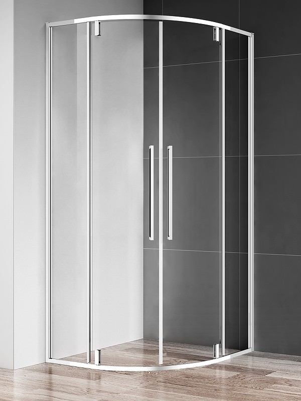 Душевой уголок AQUAme 90x90 AQM7101-9 профиль Хром стекло прозрачное