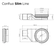 Душевой лоток Pestan Confluo Slim Line 650+ 13100027 с решеткой Хром матовый