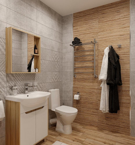 Комплект мебели для ванной DIWO Углич 60 цвет Белый Светлое дерево