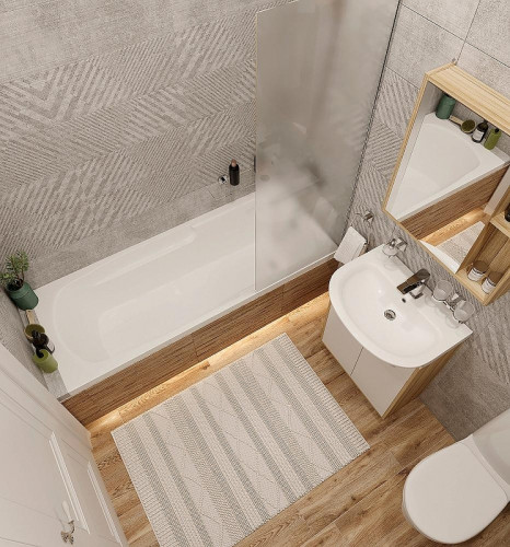 Комплект мебели для ванной DIWO Углич 60 цвет Белый Светлое дерево