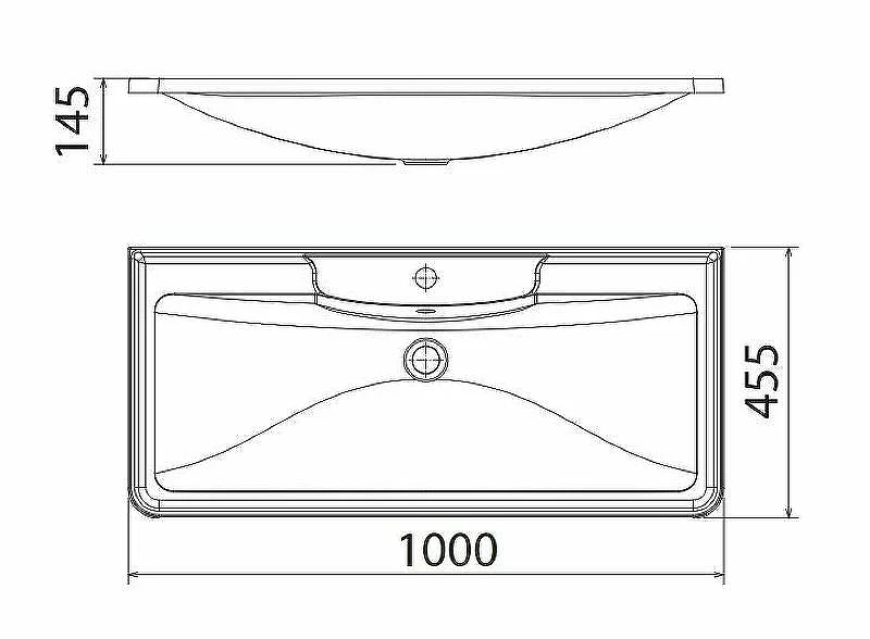 Раковина BelBagno 100 BB1000/455-LV-MR-ALR Белая