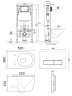 Унитаз с инсталляцией Agger ATI12150+APB255 цвет Белый с сиденьем Микролифт и клавишей смыва цвет Оружейная сталь