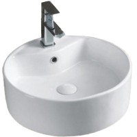 Раковина-чаша CeramaLux 46 9008В Белая фаянс накладная