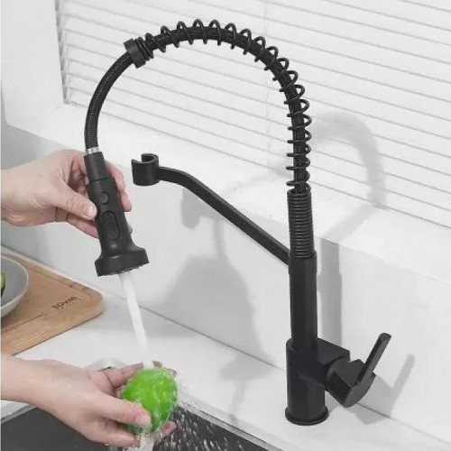 Смеситель для кухни Haiba HB73826-7 цвет Черный матовый