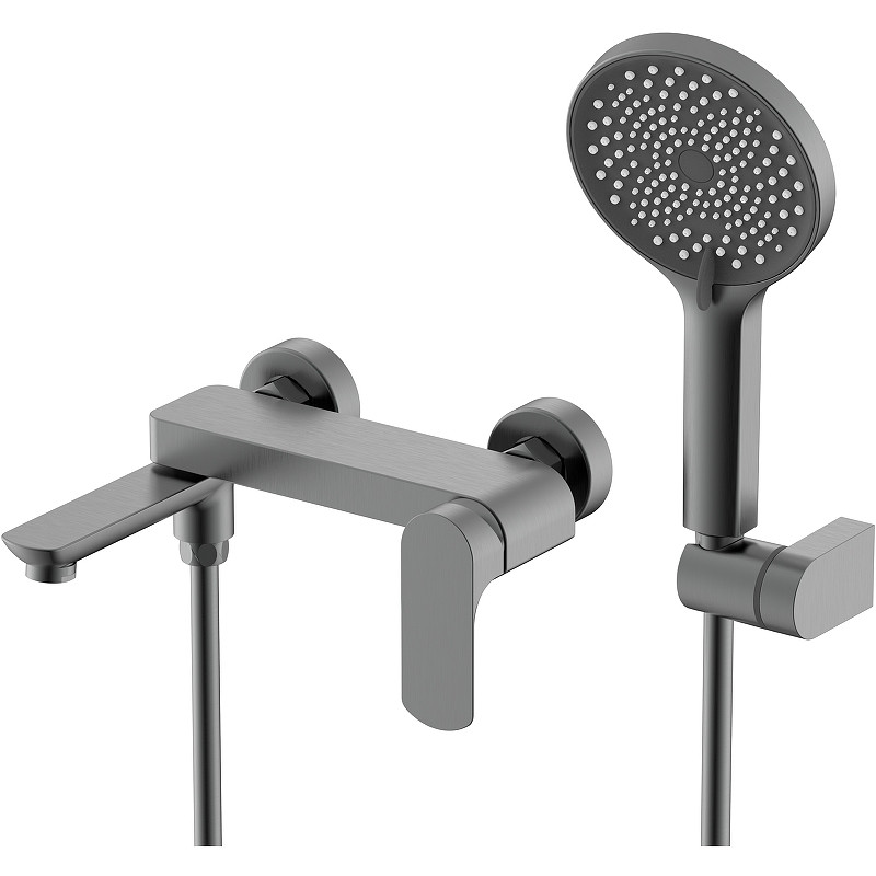 Смеситель для ванны Raglo R03.30.09 Графит матовый латунь на стену