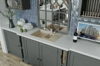 Кухонная мойка Florentina Липси-780К 20.250.D0780.105 Коричневая искусственный камень (литьевой мрамор) встраиваемый
