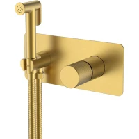 Гигиенический душ со смесителем Boheme Stick 127-MG.4 Золото матовое латунь встраиваемый