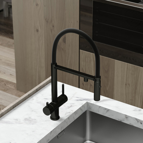 Смеситель для кухни Sancos Imola SC4010MB Черный матовый латунь