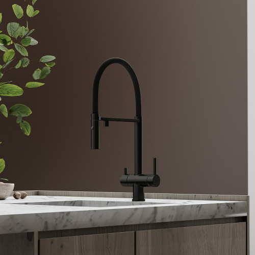 Смеситель для кухни Sancos Imola SC4010MB Черный матовый латунь