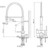 Смеситель для кухни Sancos Imola SC4010MB Черный матовый латунь