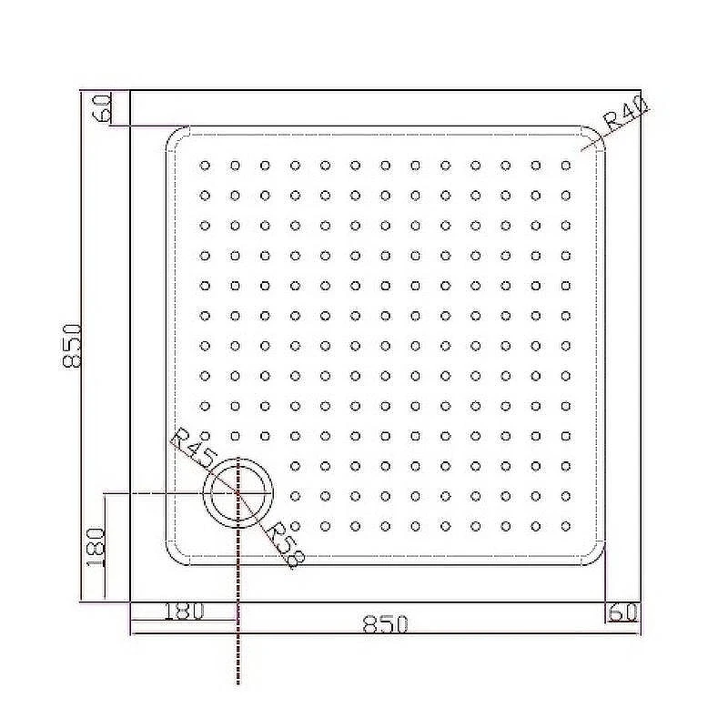 Акриловый поддон для душа Cezares Tray A 85x85 TRAY-A-A-85-15-W Белый