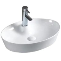 Раковина-чаша CeramaLux 55 9436 Белая фаянс накладная
