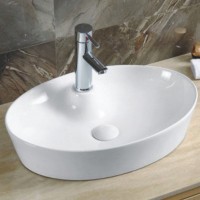 Раковина-чаша CeramaLux 55 9436 Белая фаянс накладная