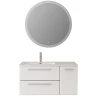Тумба под раковину Cezares Eco-Cer-N 100 L ECO-CER-N-1000-2C-1A-SO-BL-L подвесная Bianco Lucido без ручек МДФ / ЛДСП