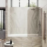 Шторка на ванну Maybah Glass MGV-151-2у 740x1400 в узком профиле Бронза стекло бронзовое
