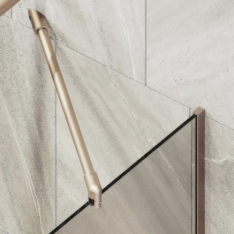 Шторка на ванну Maybah Glass MGV-151-2у 740x1400 в узком профиле Бронза стекло бронзовое