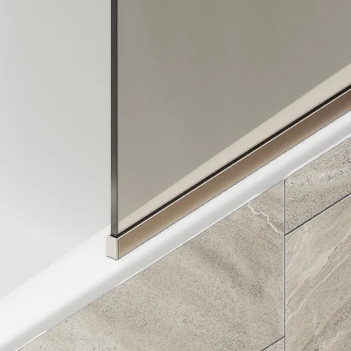 Шторка на ванну Maybah Glass MGV-151-2у 740x1400 в узком профиле Бронза стекло бронзовое