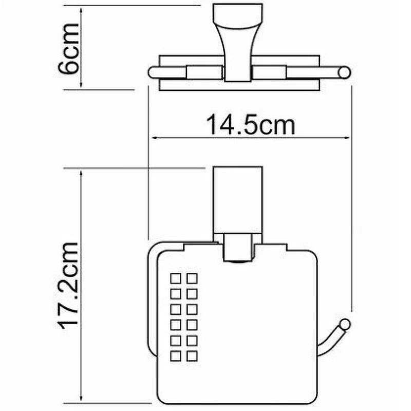 Держатель туалетной бумаги WasserKRAFT Exter K-5225 с крышкой Светлая бронза