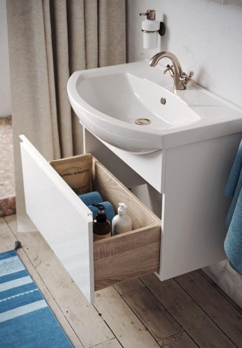 Тумба под раковину Aqwella Rodos 100 ROD01101 подвесная Белая