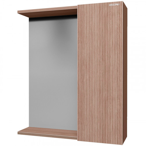 Зеркало со шкафом Grossman Юнит 70 2070112 Кадена вуд МДФ / ЛДСП, стекло