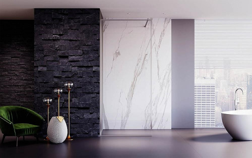 Душевая перегородка Veconi Korato KR-81 100 KR81-100-01-C4 профиль цвет Хром стекло прозрачное