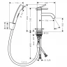 Смеситель для раковины Hansgrohe Tecturis S 73211670 с гигиеническим душем Черный матовый латунь