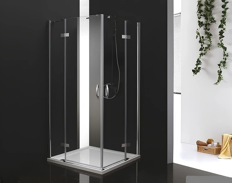 Душевой уголок Cezares Bergamo 100x100 BERGAMO-W-A-2-100-C-Cr профиль Хром стекло прозрачное