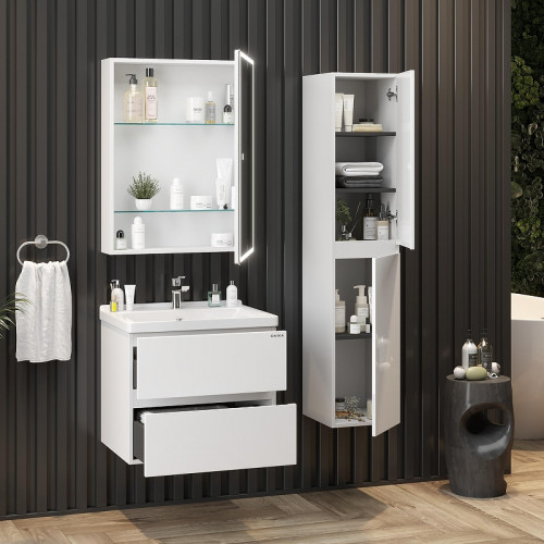 Тумба под раковину Onika Эвада 60 106156 подвесная цвет Белый