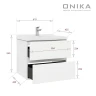 Тумба под раковину Onika Эвада 60 106156 подвесная цвет Белый