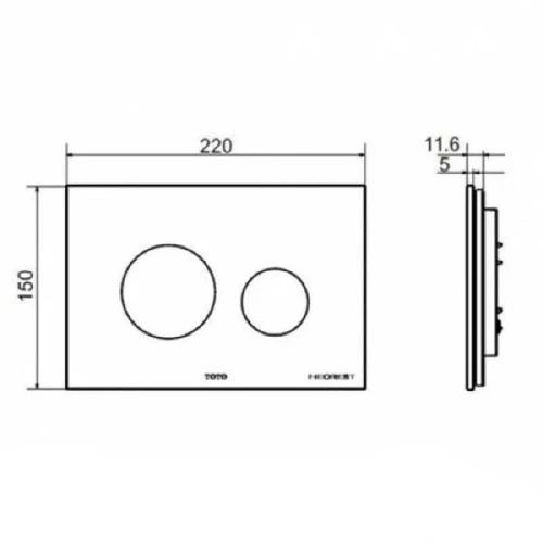 Клавиша смыва Toto Neorest E00003T/9240699 цвет Белый