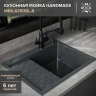Кухонная мойка Ростовская Мануфактура Сантехники 63 MRK-6350BL-R Темный графит нержавеющая сталь встраиваемый