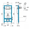 Инсталляция Roca One ZRU9307709 для унитаза без клавиши смыва