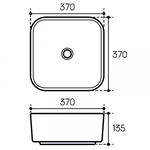Раковина-чаша Aqueduto Espiral 37 ESP0320 Белая матовая фарфор накладная