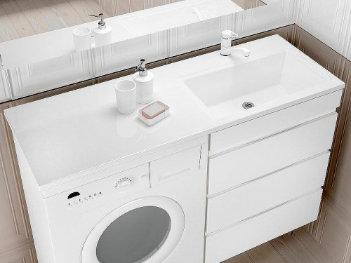 Раковина Style Line Estetus Даллас 130 R СС-00002394 с местом под стиральную машину Белая