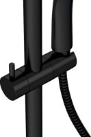 Душевая система Cersanit Brasko Black 63112 с термостатом Черная матовая нержавеющая сталь на стену