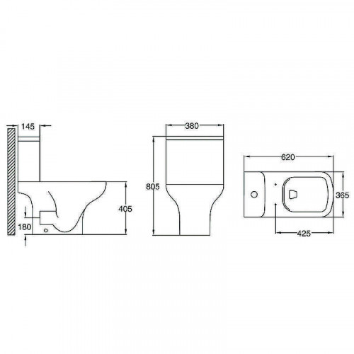 Унитаз компакт Azario Alba AZ-8323 Белый с бачком и сиденьем Микролифт