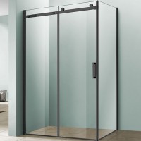 Душевой уголок Vincea Como 120x100 VSR-1C1012CLB профиль Черный стекло прозрачное