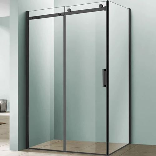 Душевой уголок Vincea Como 120x100 VSR-1C1012CLB профиль Черный стекло прозрачное
