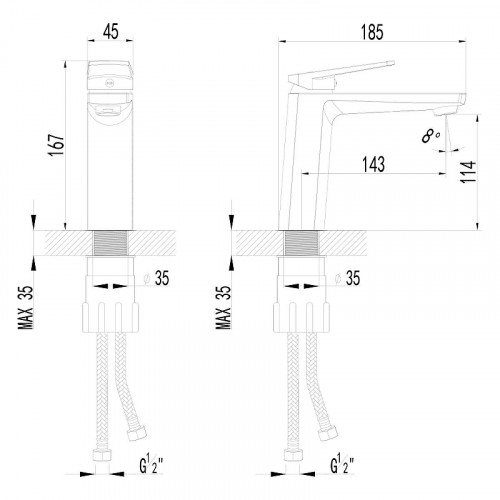 Смеситель для раковины AWP Angara S2706C цвет Хром