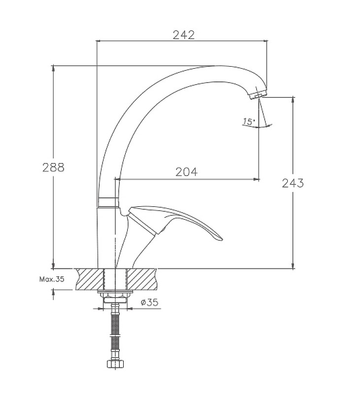 Смеситель для кухни Haiba HB4221-5