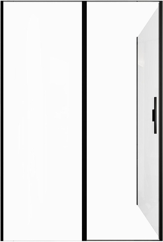 Душевой уголок Allen Brau Priority 140x90 3.31012.BBA+3.31018.BBA цвет профиля Черный браш стекло прозрачное